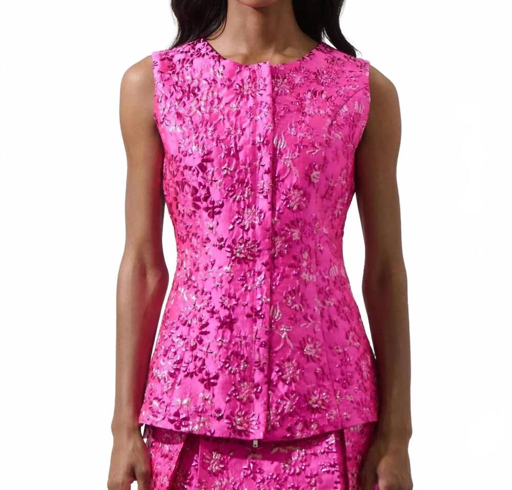 NEW SUGARLIPS harrington floral top in fuchsia